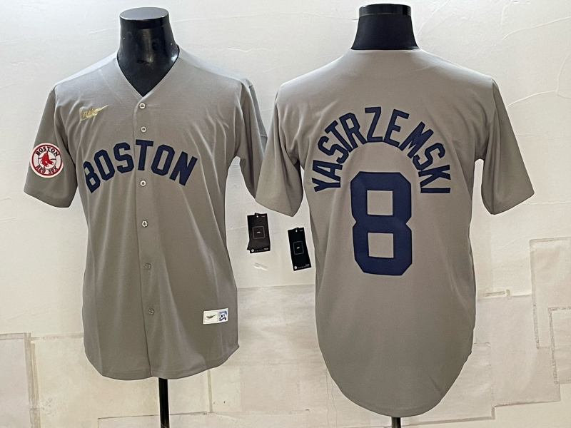 Men Boston Red Sox #8 Yastrzemski grey 2026 Nike MLB Jerseys 0918001->milwaukee brewers->MLB Jersey